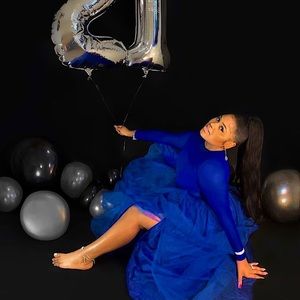 Blue Tutu Long Skirt